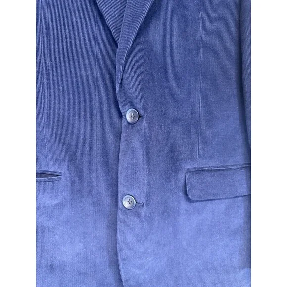 Tommy Hilfiger Men Modern-Fit Stretch Corduroy Sport Coat Cobalt Blue Cotton 40R